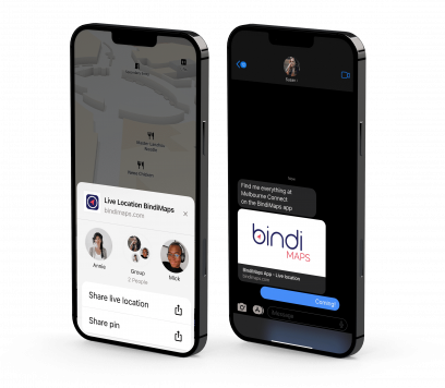 BindiMaps App - share location