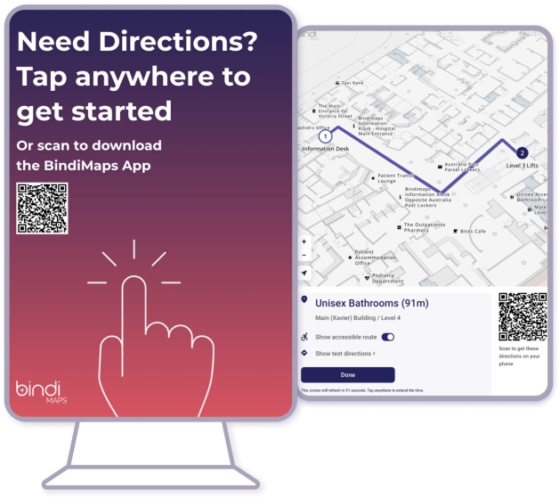 BindiMaps Kiosk - Accessible Navigation on an Ipad