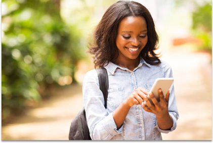 Student using BindiMaps as a way finding and navigation tool to find there way around a university Student using BindiMaps as a way finding and navigation tool to find there way around a university